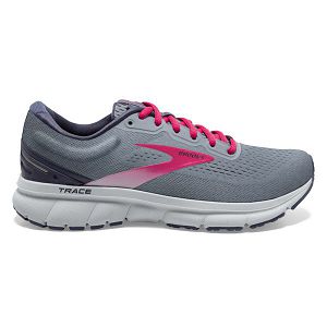 Brooks Trace Womens Road Running Shoes Grey/Pink/White | USA-JVG345678